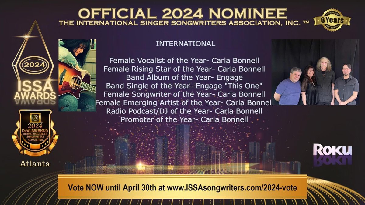 Facebook has shut down the voting process by banning the link. Please vote here and protest the censorship worship scam! Issasongwriters.com/2024-vote under International