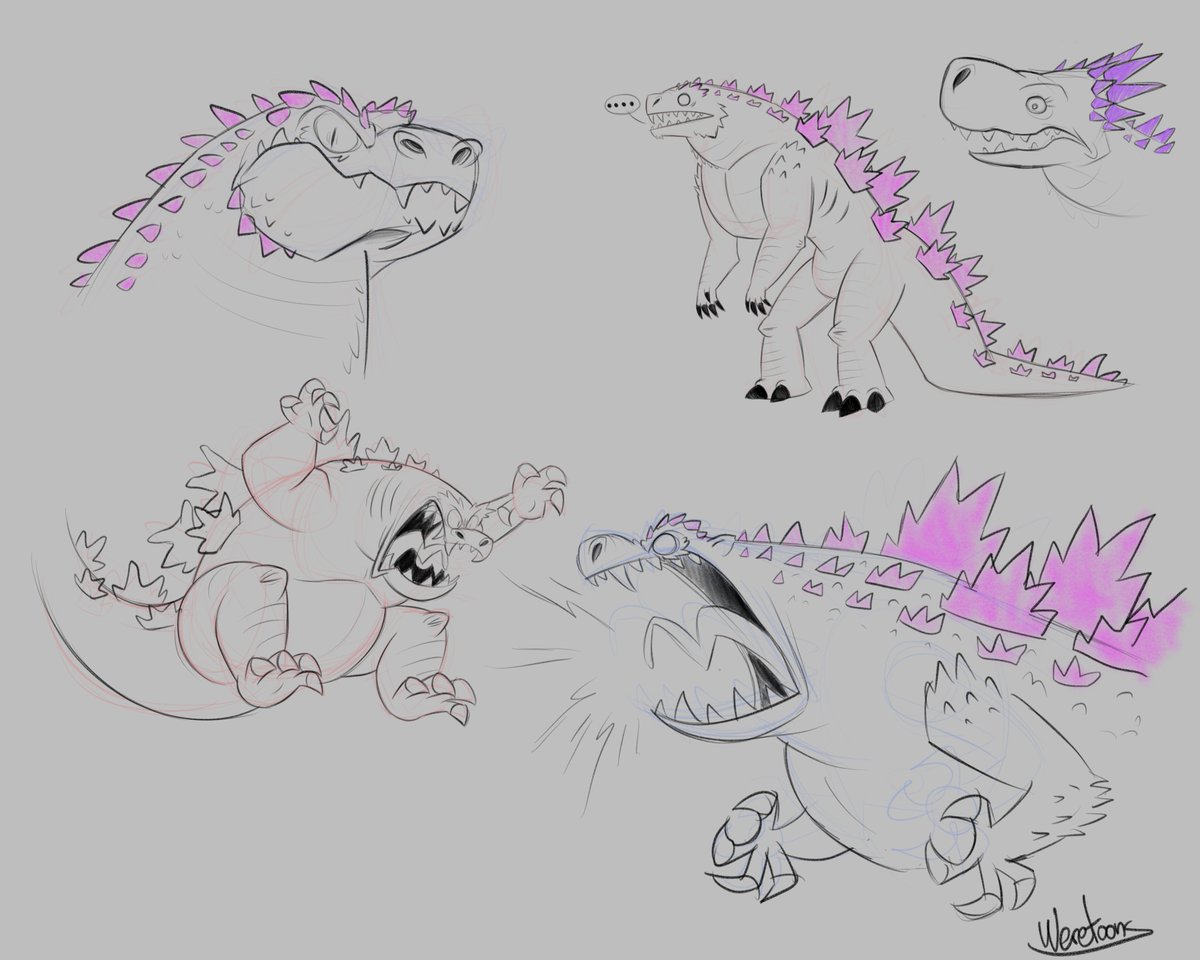 sketches of Barbenheimer Godzilla #GodzillaxKongTheNewEmpire #GodzillaXKong #Godzilla