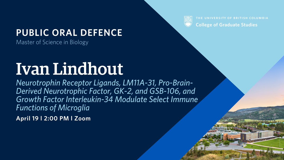 Ivan Lindhout will defend their thesis on April 19, 2024. All defences are open to the public. 

Learn more: bit.ly/UBCO-Graduate-…

@fos_ubco