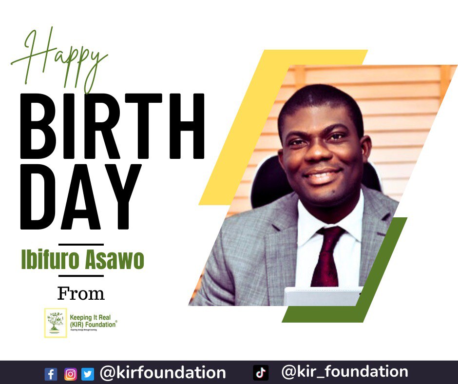 #Happybirthday to our dear friend and donor #IbifuroAsawo, the CEO of @MyCinfores May the #JOY of your birthday last all year long! The @kirfoundation team appreciates you and wishes you God’s many blessings! #Friday #Celebrity #Birthdayboy #birtday #blessings @BrainFriendNG