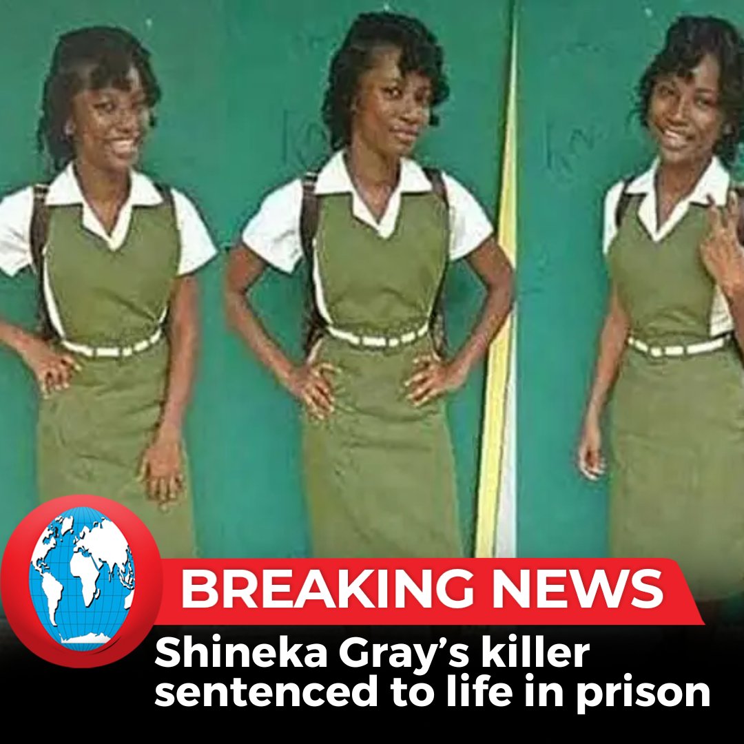 The man convicted of the murder of 15-year-old schoolgirl Shineka Gray in 2017 has been sentenced to life imprisonment with no possibility of parole until he has served 42 years, 9 months, and 21 days in prison. jamaicaobserver.com/2024/04/12/shi…