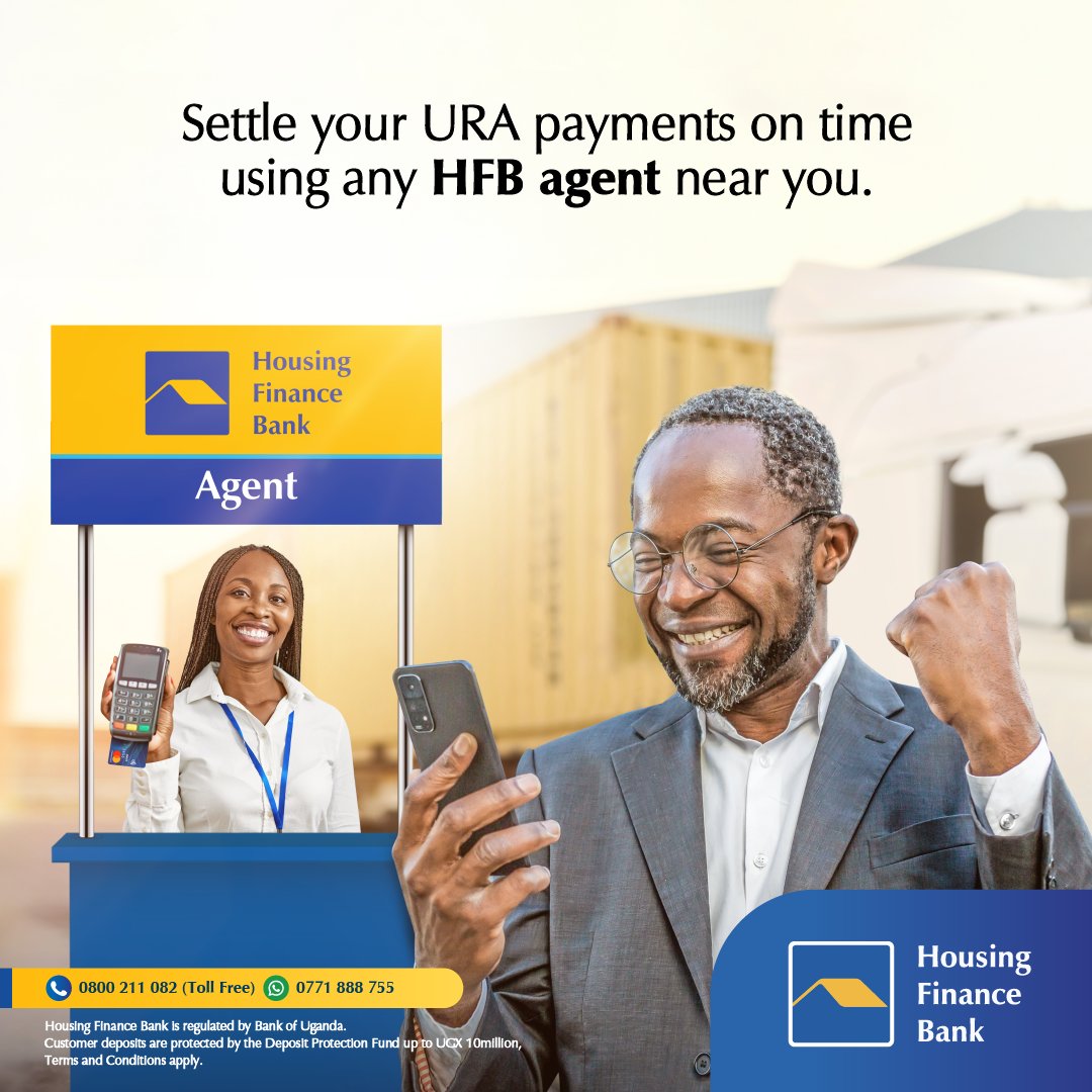 #AD
Settle your pending taxes in a flash to avoid inconveniences from @URAuganda via any @housingfinanceU Agent close to you and get to have a seamless business experience.
#WeMakeItEasy