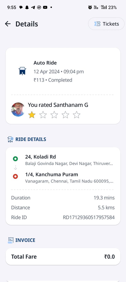 Veersancheti's tweet image. Worst ride ever . Have raised complaint and no response from rapido customer 
#rapido #rapidoauto #customercare