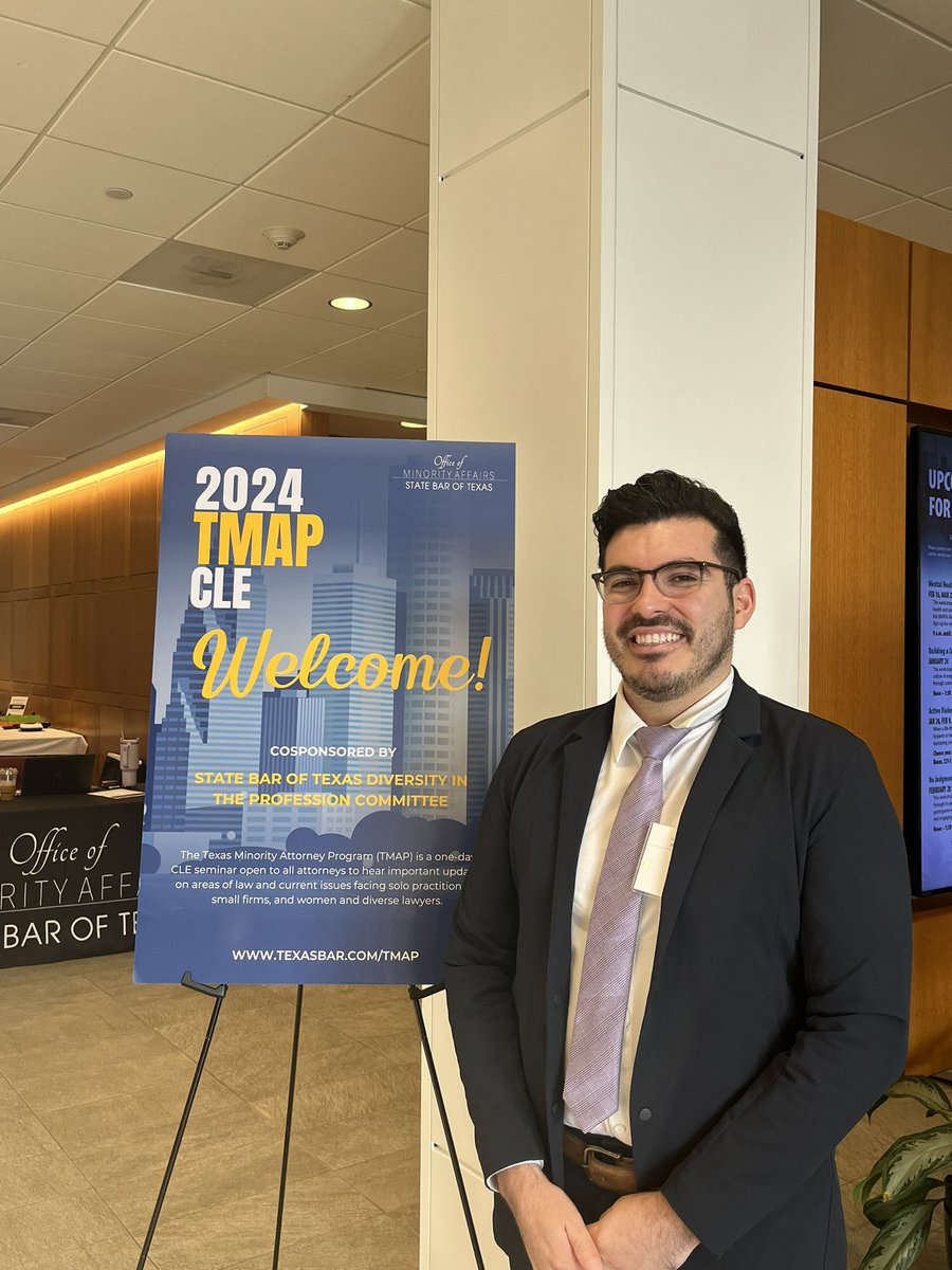 texasbaracd's tweet photo. Our #tmapcle topic on Personal Injury Update just finished up! Thank you to Justin Diaz for speaking.
#SBOTdiversity #diversityintheprofession #TXLawyer #TXlaw https://t.co/xmRiGurTRL