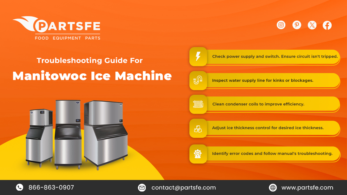 PartsFe's tweet image. Check out our last blog "The Ultimate Troubleshooting Guide For Manitowoc Ice Machine". Fix common problems like low ice production, leaks, and more. 

Get it now: bit.ly/3TYRX7K

#manitowocicemachine #partsfe #icemachinerepair #icemachineparts #restaurantowner