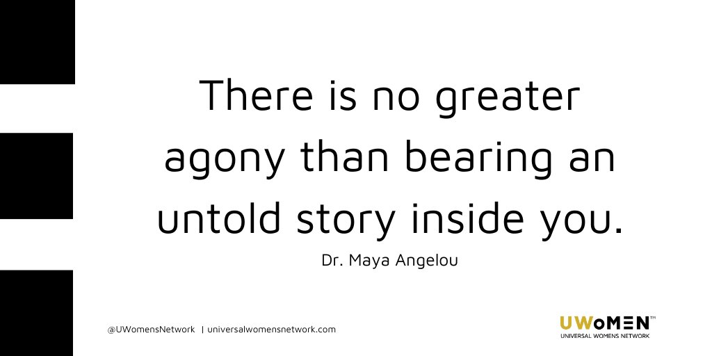 There is no greater agony than bearing an untold story inside you. Dr. Maya Angelou