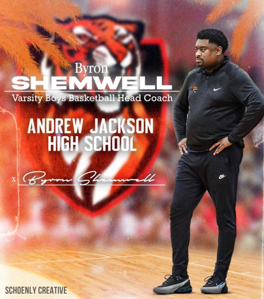 Welcome to Main Street! New Andrew Jackson High Head Boys Basketball Coach Byron Shemwell! #TheTigerExperience🐅