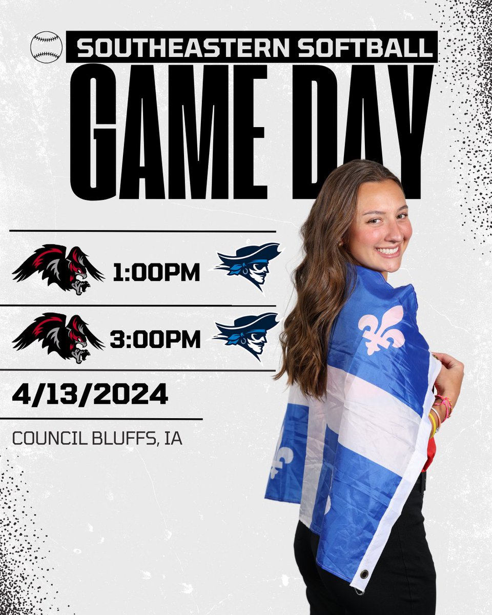 🥎Southeastern Softball🥎 🗓️4/13/2024 📍Council Bluffs, IA ⏰1:00PM | 3:00PM 🥎Southeastern @ Iowa Western 📺iccacsportsnetwork.com #SCCBlackhawks⚫️