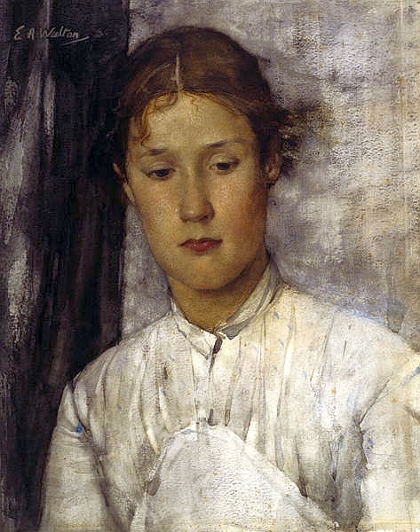 'The Game-Keeper's Daughter.' (1886) This work dates from around 1886 when Edward Arthur Walton was working at Cockburnspath in the Scottish borders. Although it appears to have been painted directly from life, Walton would most likely have carefully conceived this portrait from…