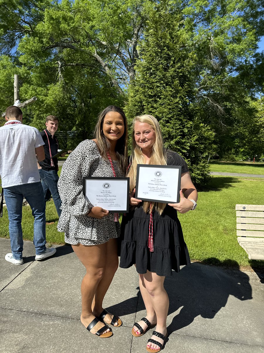 HUGE CONGRATS to seniors Ally and Vanessa for being inducted into the Bachman Scholastic Honor Society!!