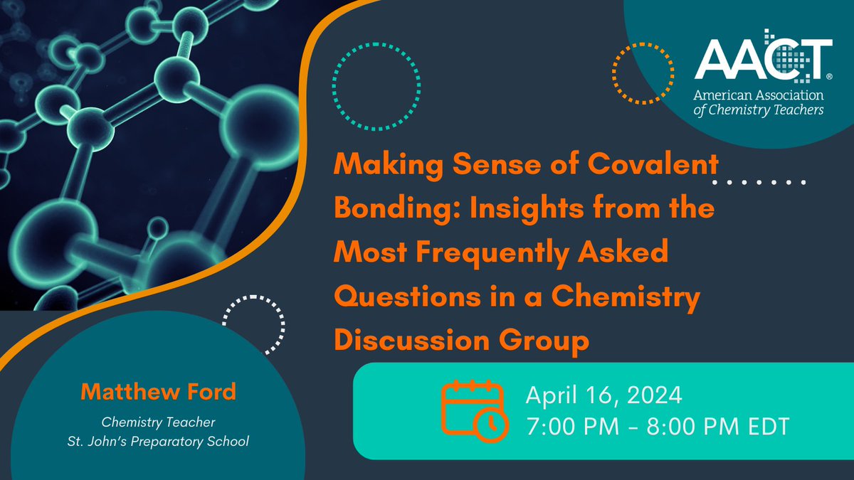 Join us next week to learn common questions from teachers about covalent bonding. You'll gain approaches to help teachers and students make sense of this secretly challenging topic. brnw.ch/21wILBj