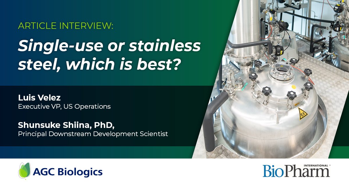 Check out our recent interview with <a href="/BioPharmIntl/">BioPharm Intl</a> where our team dives into the biomanufacturing debate on single-use vs. stainless-steel bioreactors. Read the article to learn the benefits &amp; limitations of each: hubs.ly/Q02sJs440 

#biomanufacturing #bioreactors #CDMO
