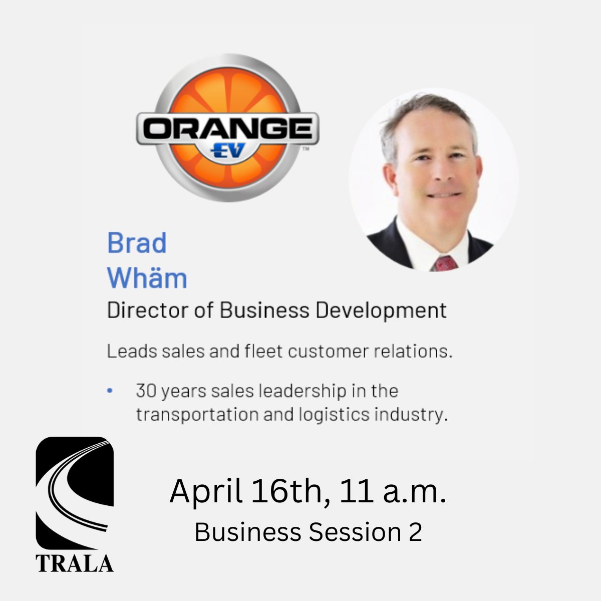 Orange EV is heading to Scottsdale, AZ for TRALA 2024. Join us at booth #313 to learn more about our electrification solutions. Plus, catch our Director of Business Development, Brad Whäm, on a panel discussing successful zero-emission commercial vehicle deployments.