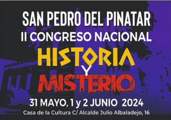 @EnriquedeVicent estará con nosotros en #SanPedrodelPinatar Intervendrá en el II CONGRESO NACIONAL DE HISTORIA Y MISTERIO. Quieres escucharlo? Reserva tu plaza en el WhatsApp 695 265 269 @JoaquinAbenza_