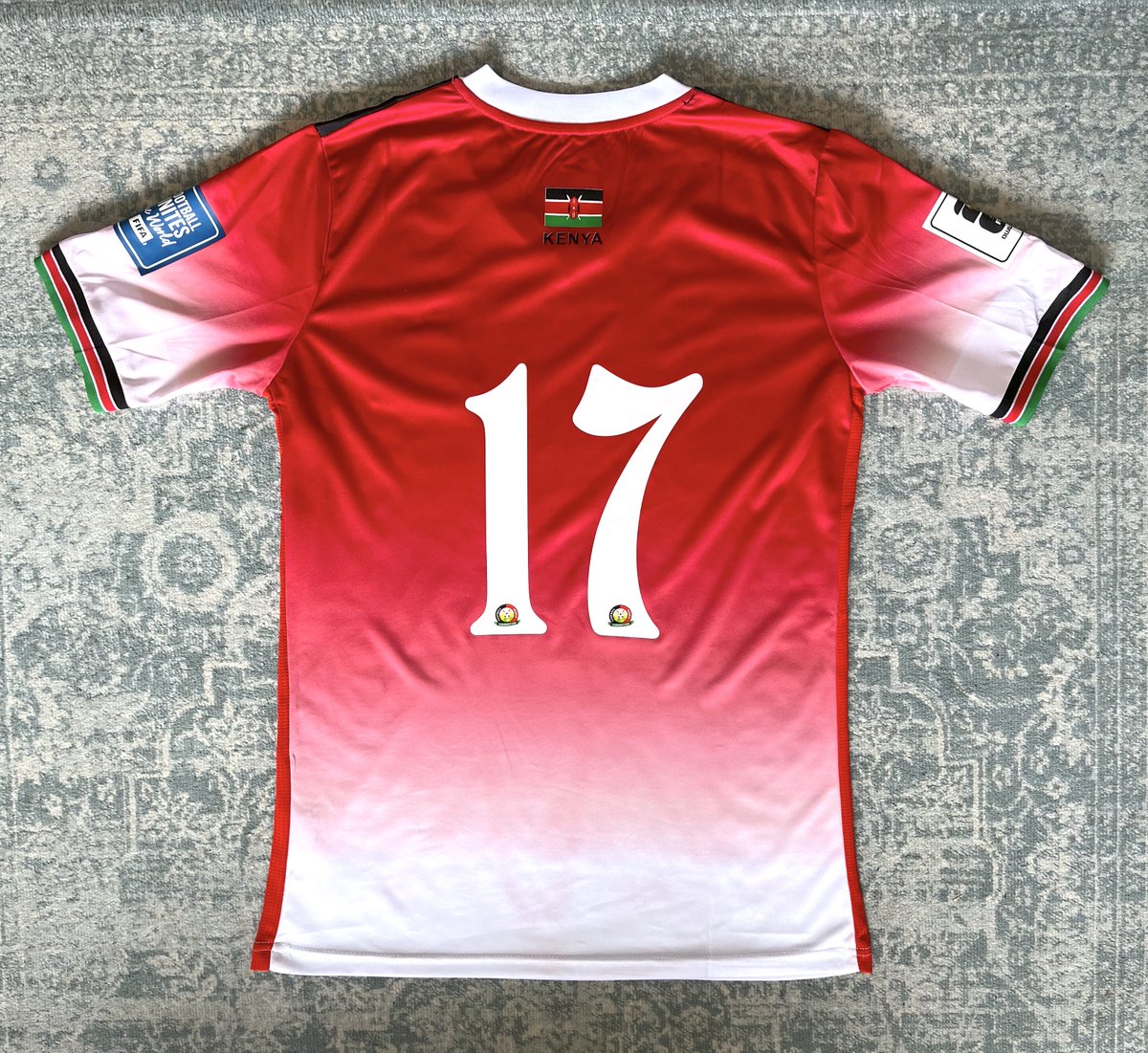 Kenya 🇰🇪 After their kitman ripped me off years ago, I’m happy to finally own a matchworn @Football_Kenya shirt! Being in use for 7 years, it’s among the longest serving national team shirts. It was worn by @JohnstoneOmurwa against Gabon. More: worldshirts.net/post/kenya-1