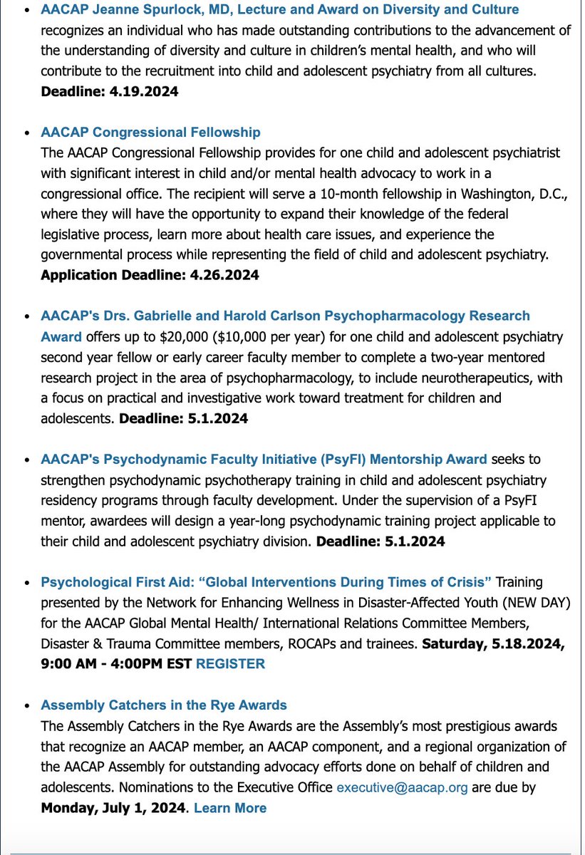 🚨 The American Academy of Child and Adolescent Psychiatry (@AACAP) is ...