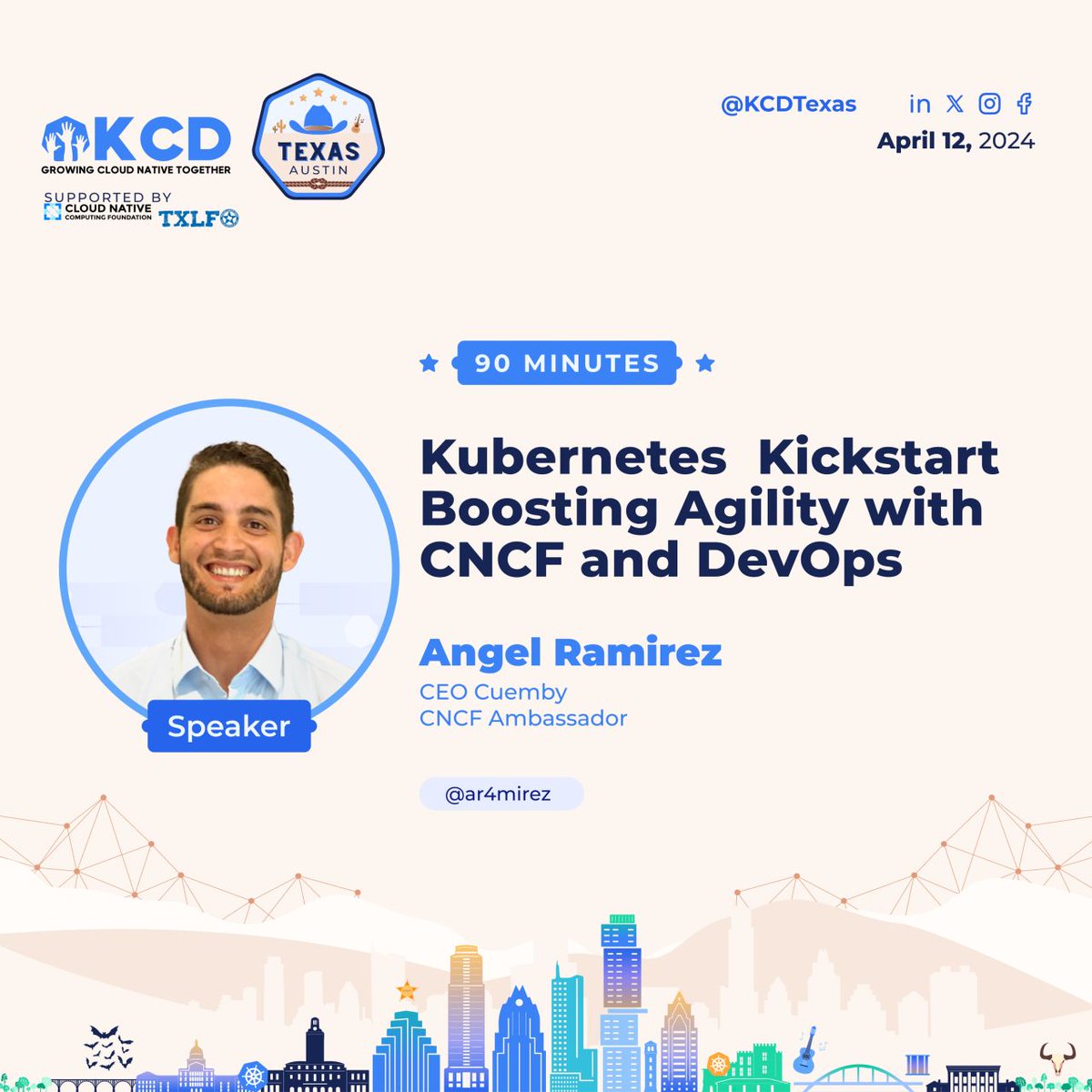🚀 Kicking off @KCDTexas! Join our CEO @ar4mirez for his presentation: 'Kubernetes Kickstart: Boosting Agility with CNCF & DevOps.' Get practical with your first Kubernetes app deployment using CNCF tools! 🕒 15:00-16:30, Room 5. Don't miss out! #Kubernetes #DevOps #KCDTexas