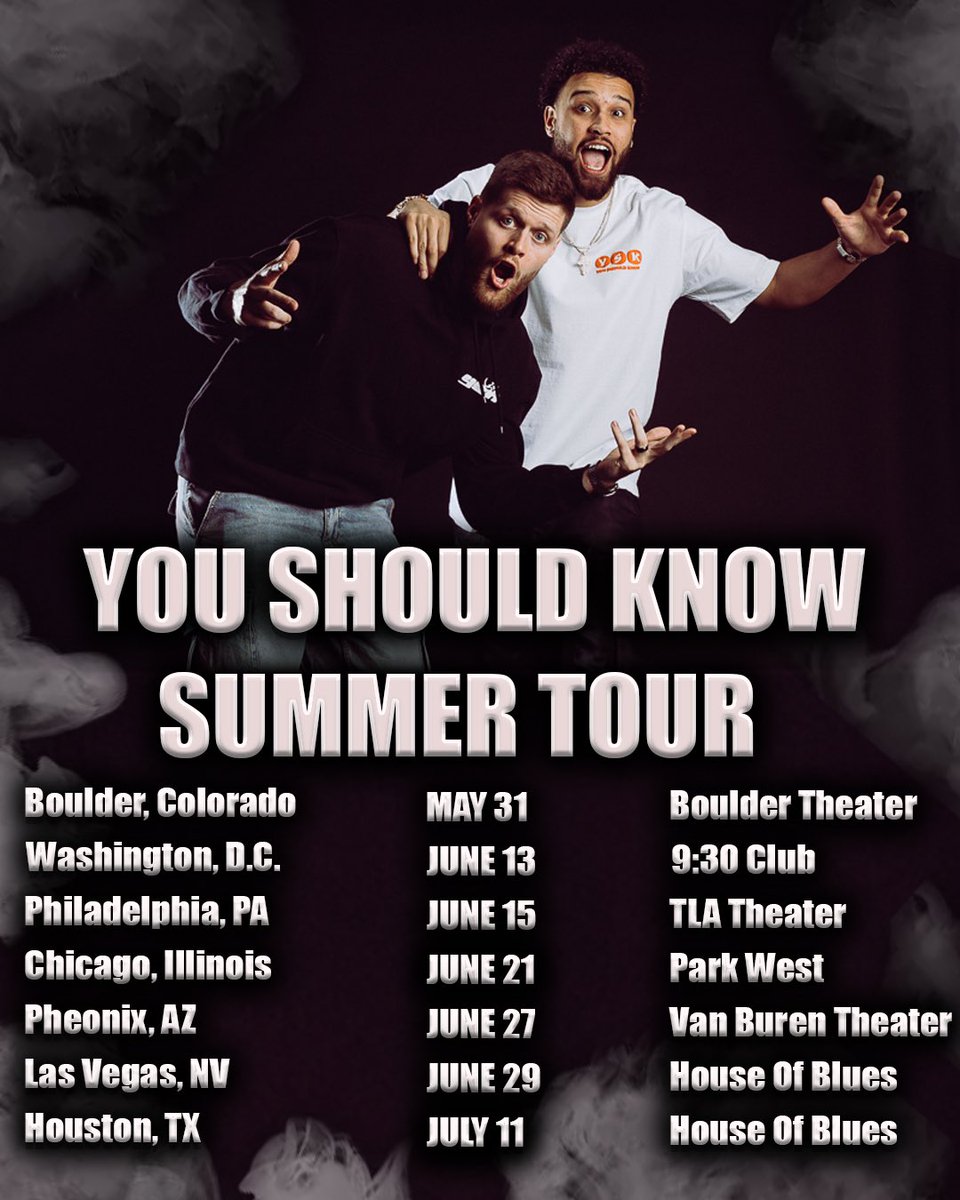 WE ARE BACK ON THE ROAD! TICKETS OUT NOW! linktr.ee/youshouldknowp…