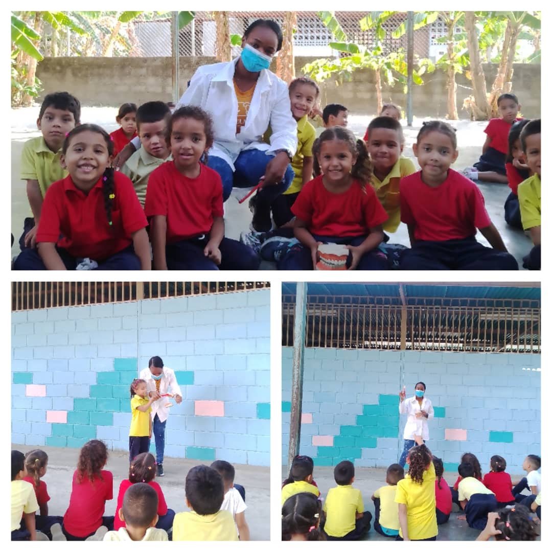 El ejército de batas blancas también enseña a curar el alma, no sólo salvan vidas sino que tienen un alto valor ético y solidario: Programa salud va a la escuela en el CDI Eli Saúl Morales, municipio Bastida en el estado Yaracuy. #CubaPorLaVida