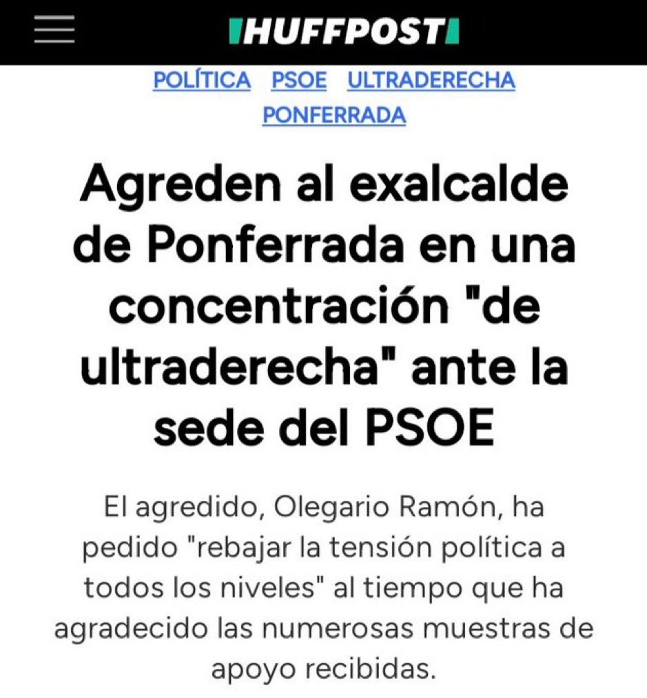 Primero mienten Después difaman Continúan con los insultos Y acaban con las agresiones físicas La ultraderecha que gobierna con el PP no soporta la democracia, solo usan la dialéctica de los puños