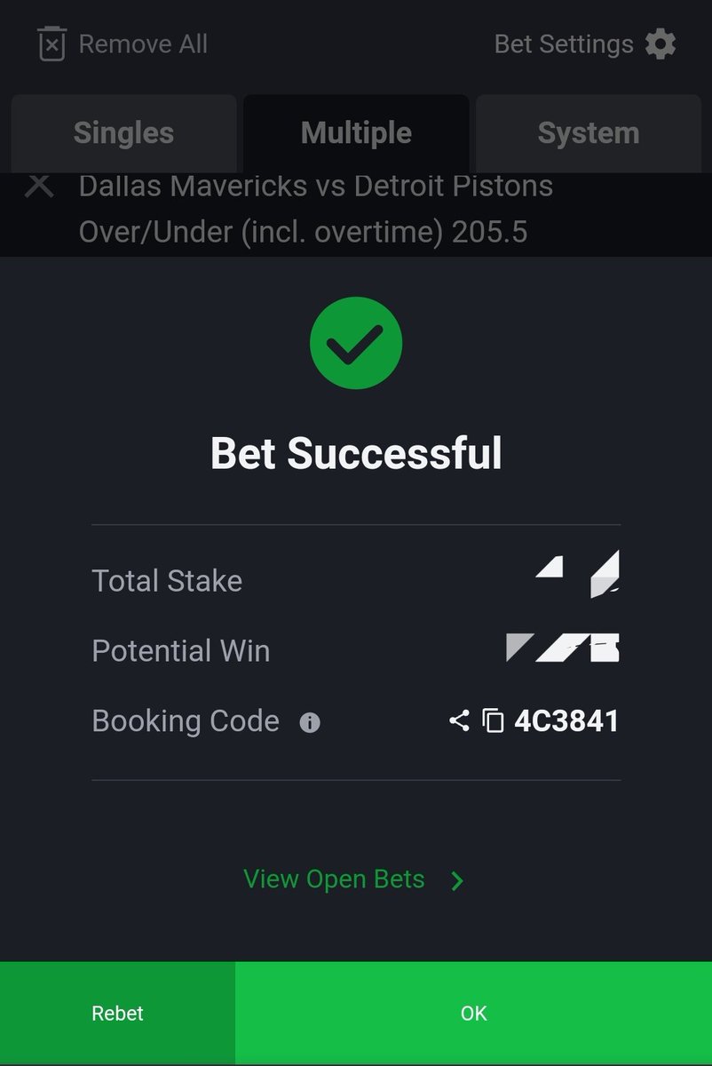 4C3841 NBA to win 30 odds... Be there to play and win... Edit and drop code and kindly retweet too Thanks. ✅ @QbetFreeBets @BETFUSE1 @Betplug0 @stanleko @officialmoore7 @OdogwuMickey @_kennyblaze1391 @Ekitipikin