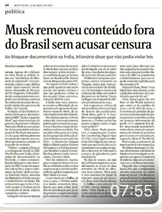 Figurinha indigesta, esse Musk. ⁦@camposmello⁩ via ⁦@folha⁩