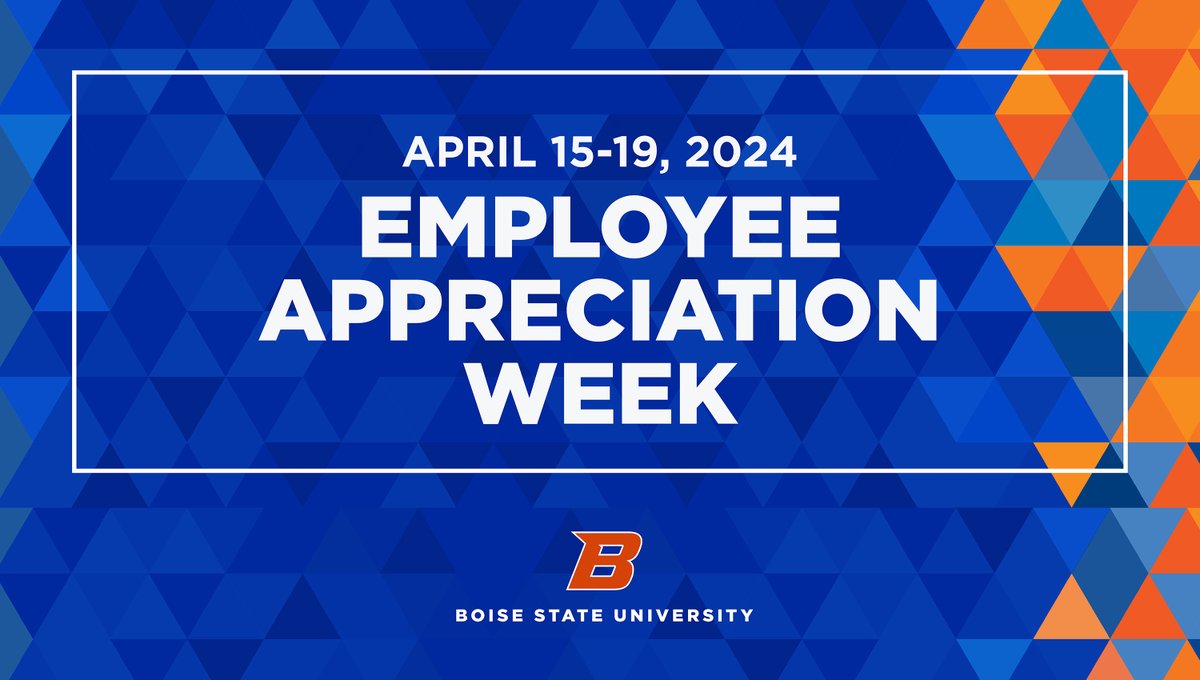 Boise State appreciates and values the contributions of all employees. To celebrate the hundreds of hard-working employees on our campus, university faculty and staff are invited to participate in yearly initiatives and activities. boisestate.edu/appreciation #boisestatethanks