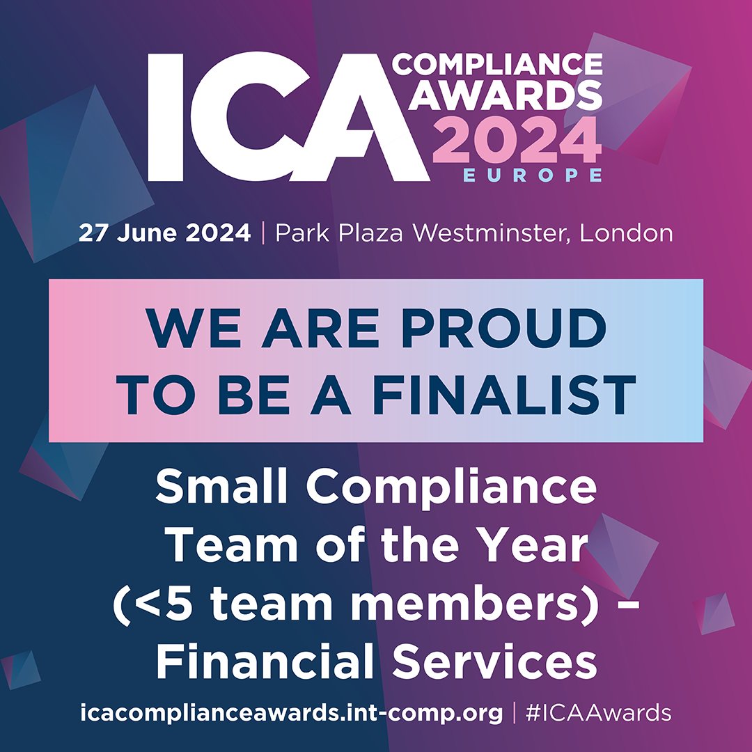 🎉CEB's Office of the Chief Compliance Officer team is shortlisted for an @intcompassoc International Compliance Association Compliance Award ! The #ICAAwards recognise teams and individuals across the #compliance community. Winners announced on 27/6 🏆.