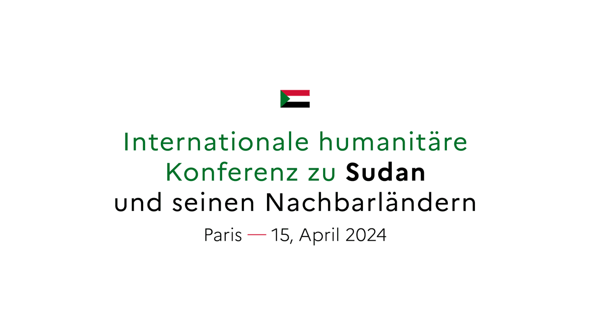 #SudanConference | Folgen Sie ab 9:30 Uhr der gemeinsamen Pressekonferenz von @steph_sejourne, @Abaerbock, @JanezLenarcicune anlässlich der internationalen humanitären Konferenz zu #Sudan.