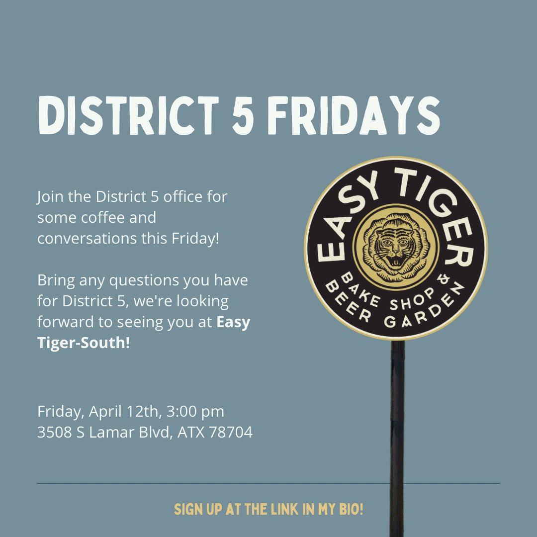 We’ll be at Easy Tiger today at 3:00 pm! See y’all there 👋