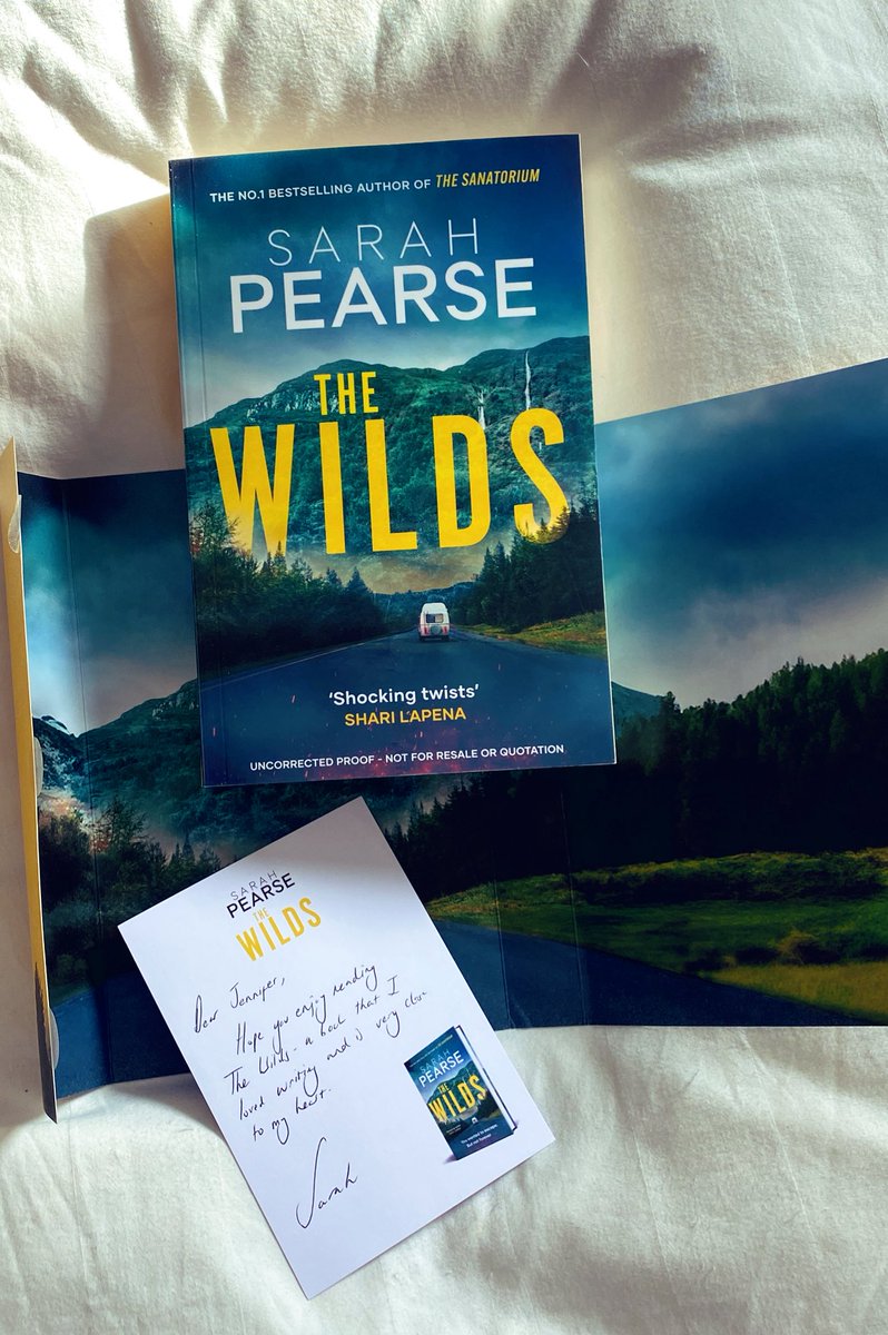 Delighted to have a beautiful proof copy of @SarahVPearse new thriller #TheWilds - thank you for your note Sarah 🥹 Thank you, @BooksSphere One to add to your summer reads! Out in July 🔥 💛 #BookTwitter