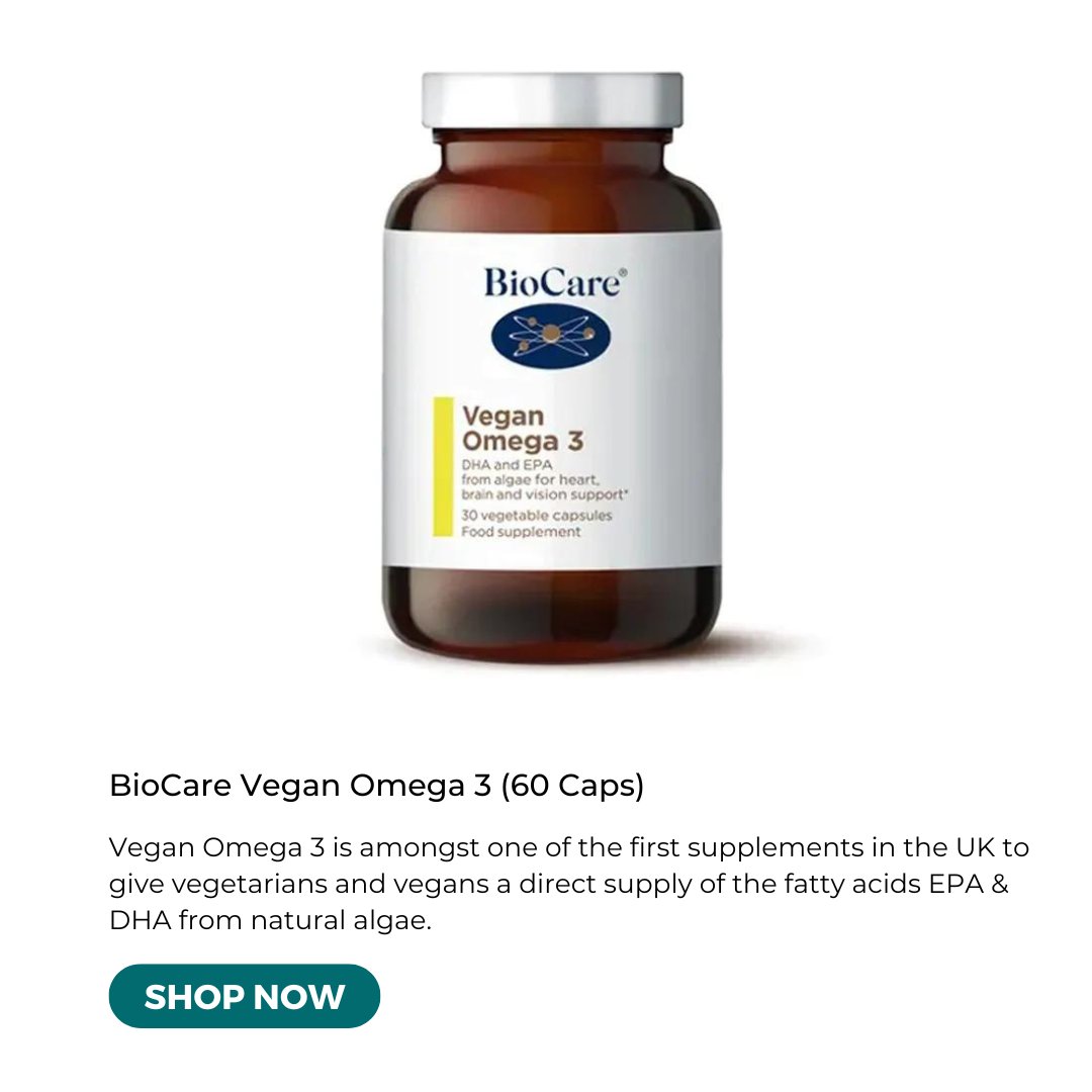 🌱 Introducing BioCare Vegan Omega 3! 🌿 Get ready to elevate your wellness journey with our groundbreaking supplement. ✅ Direct source of EPA & DHA fatty acids from natural algae, perfect for vegetarians and vegans. #BioCare #VeganOmega3 #WellnessJourney