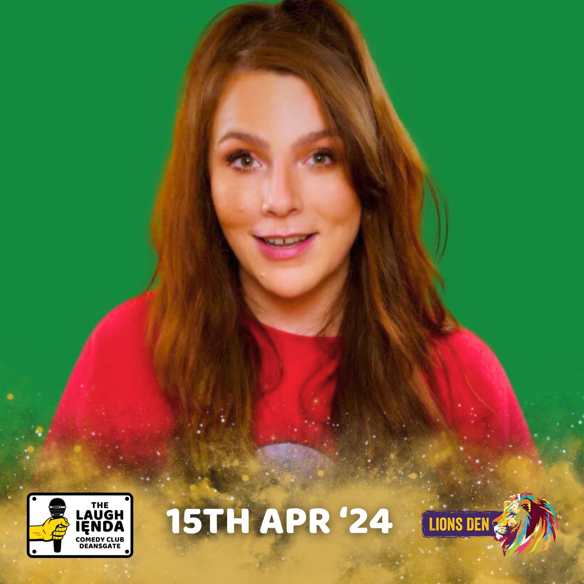 This Monday’s show at @LionsDenMCR will be headlined by the HILARIOUS @AnnaRoseThomas! 🏆 BBC New Comedy Award Winner 🏆 ‘Sweeps everyone up with her daffy charm’ - Chortle FREE tickets here 🎟️ Laughienda.com #comedy #manchester #standup #free #funny #comedian