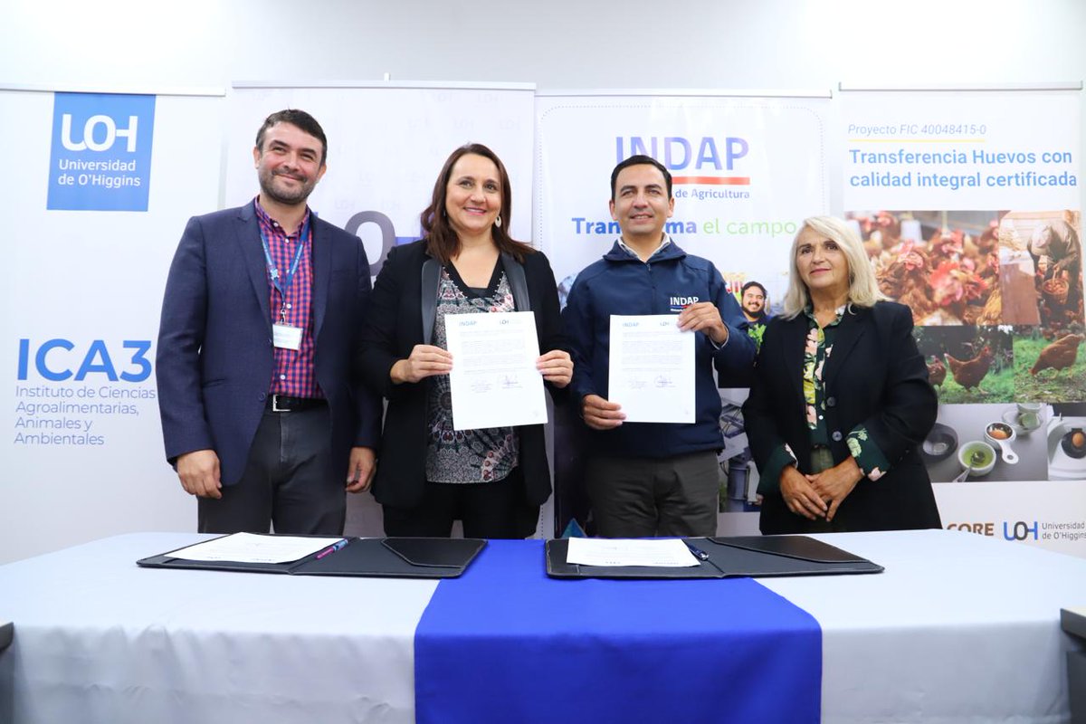 uohiggins's tweet image. Hoy, en nuestro #CampusColchagua, nuestra #RectoraUOH, Fernanda Kri, firmó un convenio de colaboración entre la #UOH e @INDAP_Chile que favorece la colaboración en materias académicas y de difusión, materializadas a través de actividades y proyectos entre ambas instituciones.👏