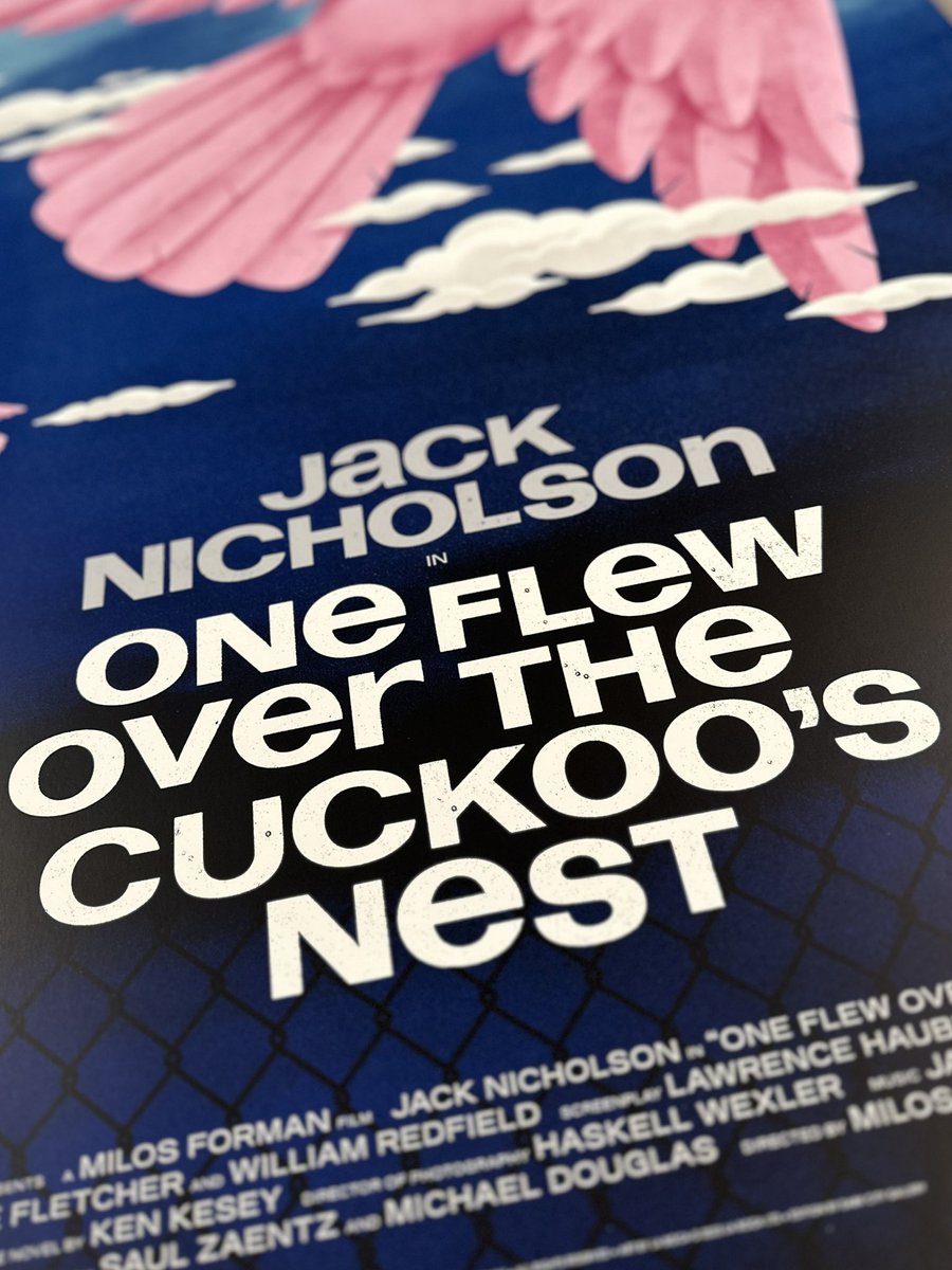 Poster Pirate (@posterpirate) on Twitter photo One Flew Over the Cuckoo’s Nest by <a href="/LaBocaDesign/">La Boca</a>, via <a href="/darkcitygallery/">Dark City Gallery</a> and printed by <a href="/WhiteDuck/">White Duck Editions</a>
2024
24” x 36” Screen Print
Regular (pictured) - edition of 150
Variant- edition of 50 One Flew Over the Cuckoo’s Nest by <a href="/LaBocaDesign/">La Boca</a>, via <a href="/darkcitygallery/">Dark City Gallery</a> and printed by <a href="/WhiteDuck/">White Duck Editions</a>
2024
24” x 36” Screen Print
Regular (pictured) - edition of 150
Variant- edition of 50