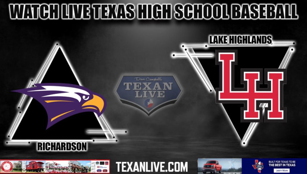 After a thrilling 11-3 win on Tuesday, @LHWildcatBsB is back in action tonight as they host a rematch with @EaglesRHSBSBL. If you can’t be there, watch with us on @Texan_Live! ⚾️ 7-6A ⏰ 7:15pm 📍 @LakeHighlandsHS 🎙 @Phillip_Kern 📺 texanlive.com/video/66141a00…