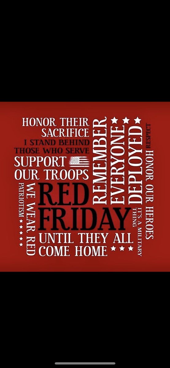 #REDFridaySalute #SupportOurTroops #WearREDOnFriday 
#RememberEveryoneDeployed #SupportOurMilitaryFamilies 
#VeteranFirst #VeteransDeserveBetter 
#HonorTheirSacrifice 
#HonorOurHEROS