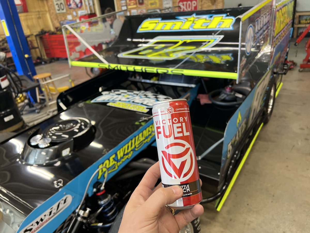 I love having my @Drink_Victory at the race shop and race track! Don’t miss out!! Thank you @JoSwindell @KevinSwindell!! #MayorOfThrottleville