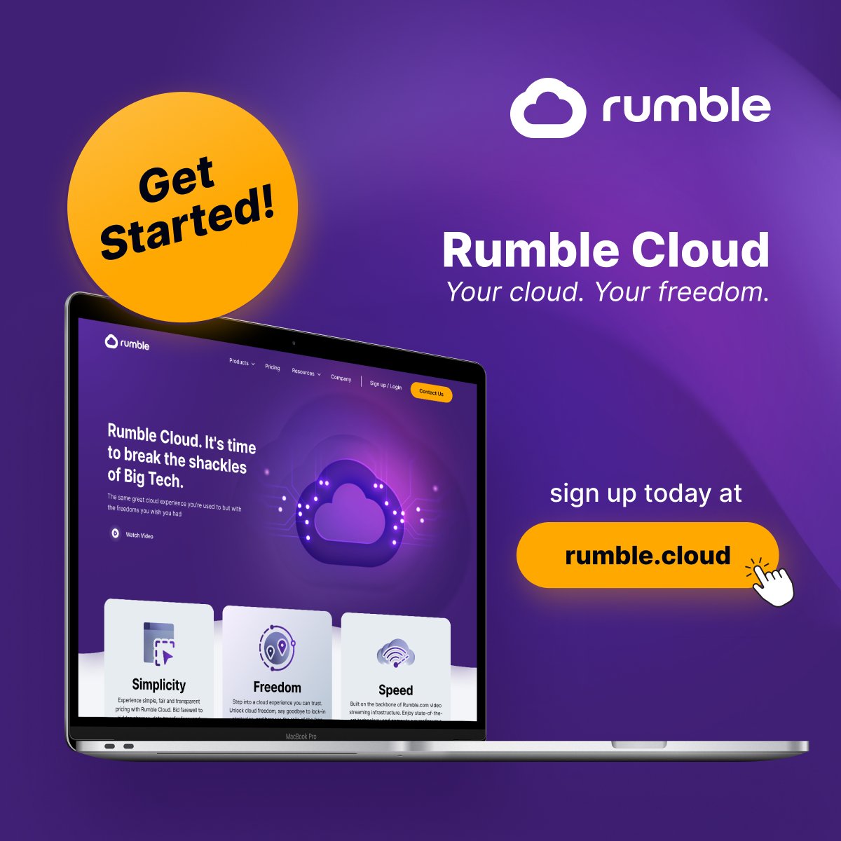 It’s freedom Friday! No better time to move your data and apps to a cloud that supports your business independence from Big Tech. Getting started is easy. Learn how here docs.rumble.cloud/get_started/in…