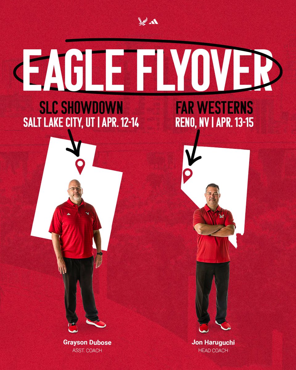 Coach Jon & Coach Grayson are on the road this weekend with their eyes on future Eags! 👀🦅

#GoEags