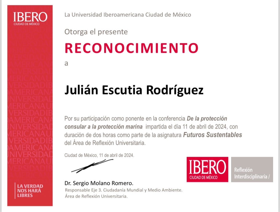 Agradezco a la Profa. Elsa Sánchez y a sus alumnas y alumnos de licenciatura de la @IBERO_mx por el diálogo sobre el trabajo de protección, tanto de personas vulnerables como de especies marinas en peligro de extinción. La colaboración gobierno-sociedad civil es clave en ambos.