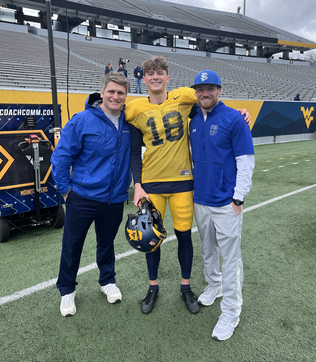 Great to see The Power Flower @nateeflowerr doing his thing at practice for WVU today!
