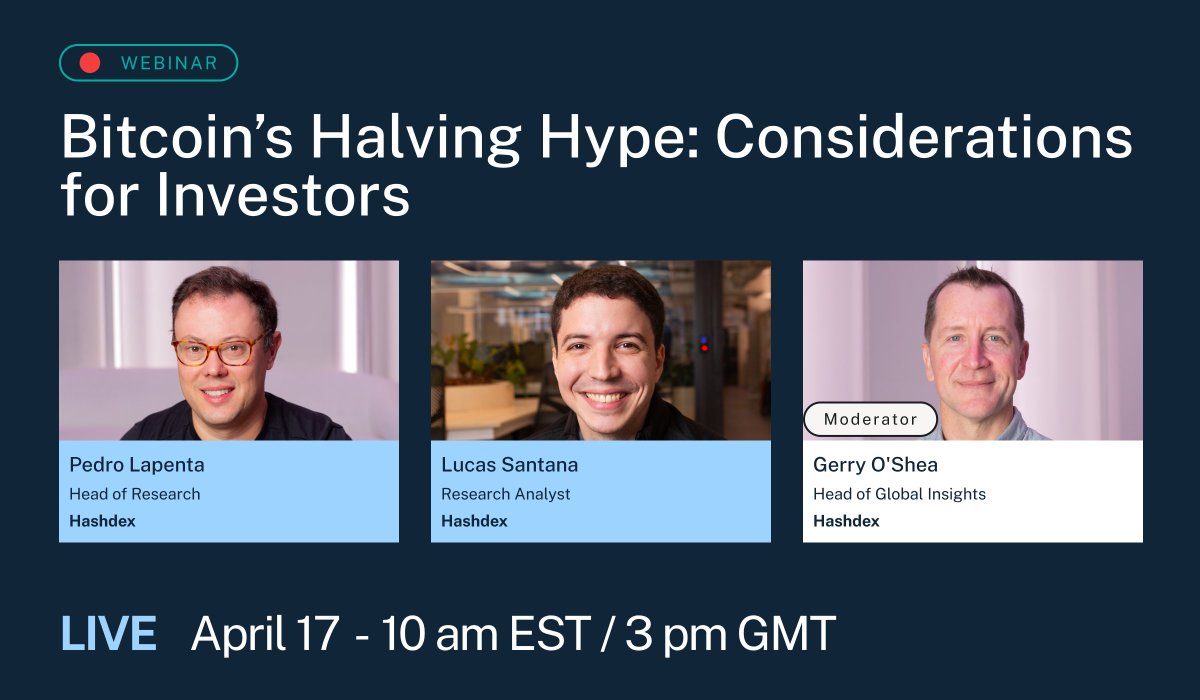 hashdex's tweet image. ⚡️#Bitcoin’s Halving Hype: Considerations for Investors
The #halving is near. Is this event already priced in? Will the current environment lead to a different post-halving outcome?
🔎Discover its potential impact with the #Hashdex Research Team! 
share.hsforms.com/1NeWFOL6zTBOyd…