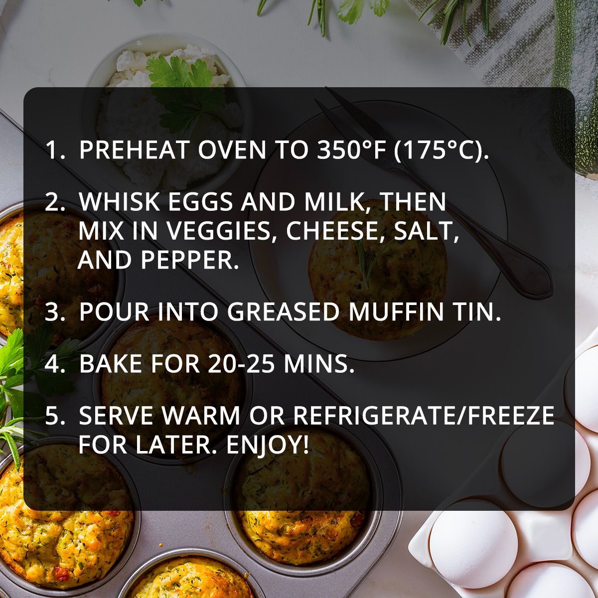 Egg muffins: the ultimate grab-and-go breakfast! Whip up a batch in just a few easy steps. Perfect for a leisurely weekend morning or a quick weekday meal prep. Try them now and start your day on a delicious note!

#MorningMunch #Breakfast #BreakfastRecipes #EggMuffins #ZeeZest