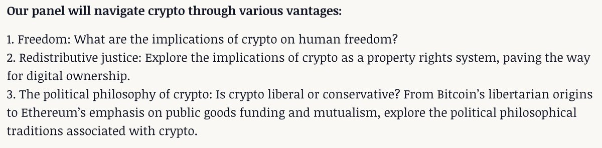 really excited for this conversation in a couple weeks with @packyM and @zhitzig about the philosophy of crypto! Monday 4/29 6:30pm live in NYC interintellect.com/salon/the-phil…