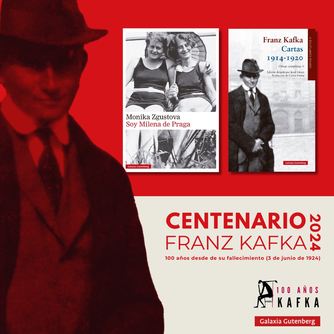 Este 2024 nos sumamos a la celebración del centenario de Franz Kafka. 📚 Como ya sabéis, emprendimos, por primera vez en castellano, la publicación de la totalidad de las cartas de Kafka que se han conservado. Este mayo llegará a las librerías el segundo volumen. #100AñosKafka