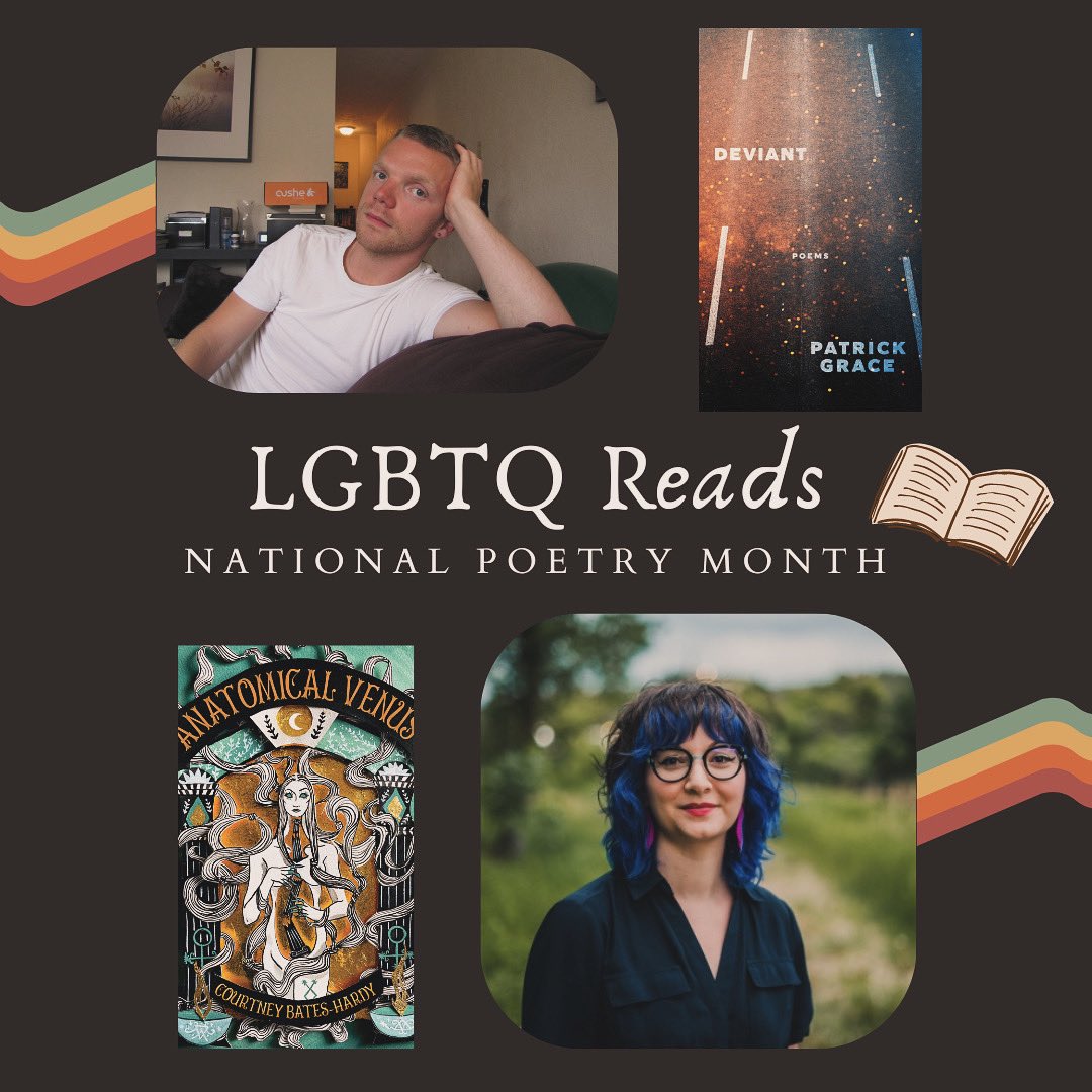 Did ya see it? 😍

Patrick Grace and Courtney Bates-Hardy were included in @LGBTQReads  National Poetry Month recommended reads! 

Link to the full list here. ✨

lgbtqreads.com/2024/04/01/hap…

#canlit #NationalPoetryMonth #booktwt #queerlit

@PoetCourtney @radiant_press @UAlbertaPress