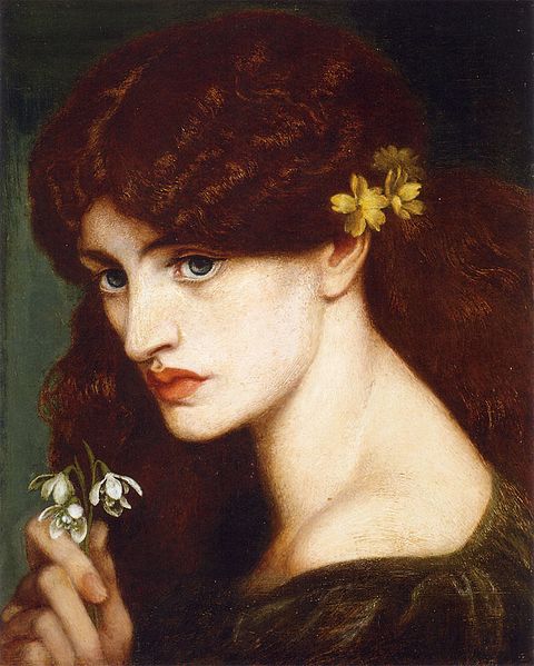 Snowdrop’s trembling bell Tolls to free Persephone From her six-month hell. I love the way my snowdrop blossoms tremble in the wind like little bells. “#Blanzifiore” or “#Snowdrops” by Dante Gabriel #Rossetti (1873), showing model #JaneMorris as #Persephone or #Proserpine. #haiku