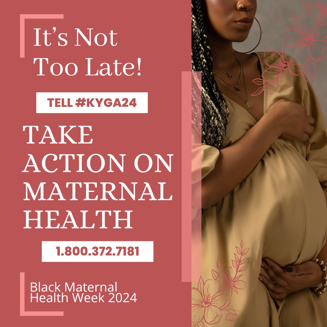 #KYGA24 is running out of time! There are two days left for the legislature to take meaningful action to improve the health of KY's moms and babies. Read more here: bit.ly/4aOgYcv. Take a minute to show your support by leaving your lawmakers a message at 1.800.372.7181.