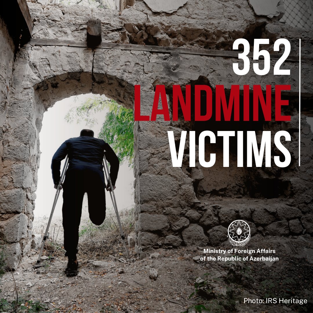 Yet another landmine explosion and two more civilians becoming victims of Armenia-planted landmine. The number of victims have reached 3️⃣5️⃣2️⃣ since the end of 2020-war. Urgent measures by and support of international partners are required to end the Armenian-landmine threat